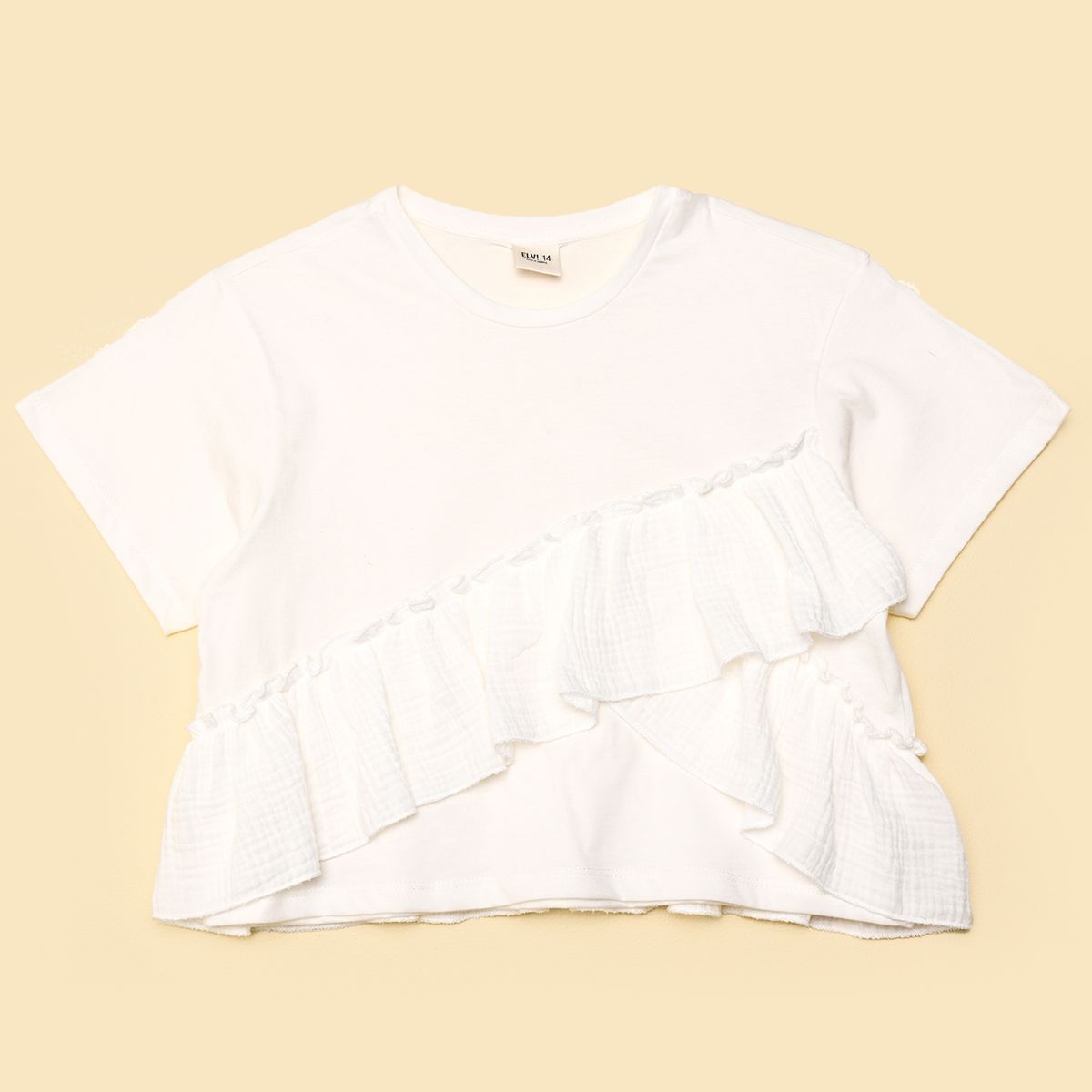 ELV - Camiseta Niña con Boleros  Manga corta Algodón Elv