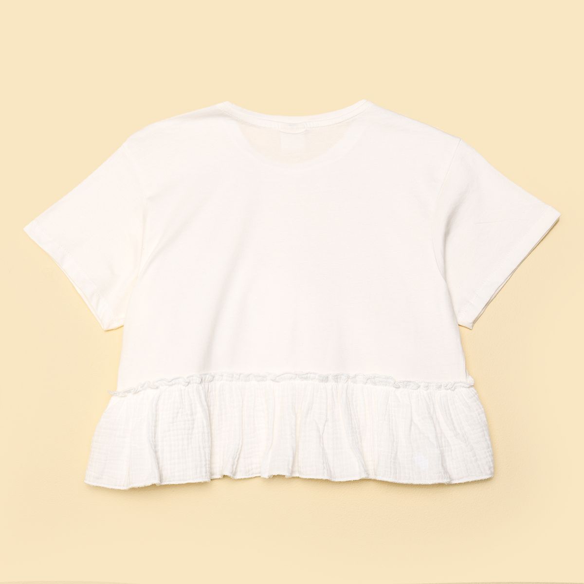 ELV - Camiseta Niña con Boleros  Manga corta Algodón Elv
