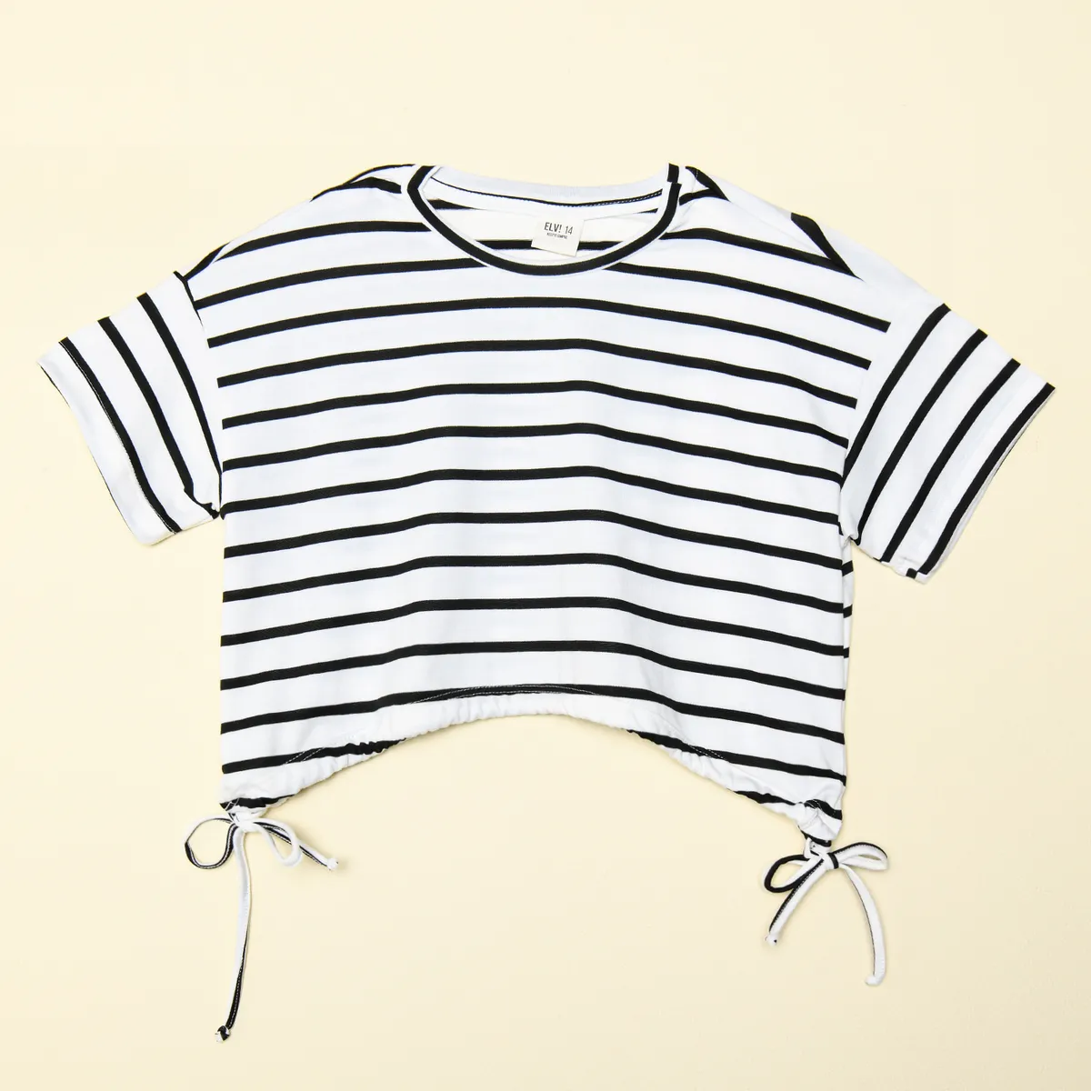 ELV - Camiseta Niña de Rayas  Manga corta Algodón Elv