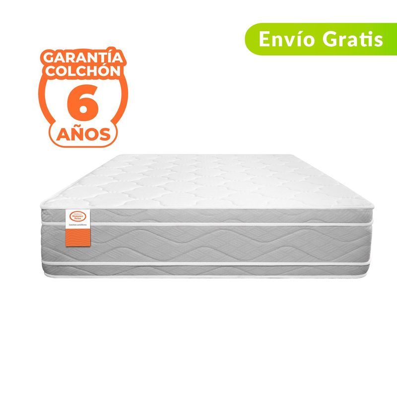 COLCHONES ROMANCE RELAX - Colchón Doble Firmeza Media Ortopédico Doble Cara Resortado Dinamic 140 x 190 cm Romance Relax - 0% Interés a 3 Cuotas Pagando con tu CMR Banco Falabella