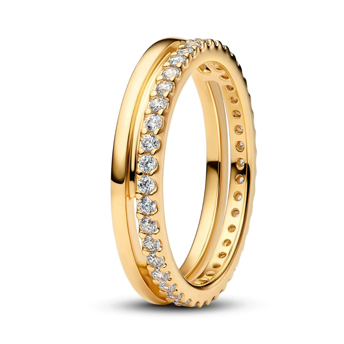 PANDORA - Anillo Pandora Doble Banda Recubrimiento en Oro