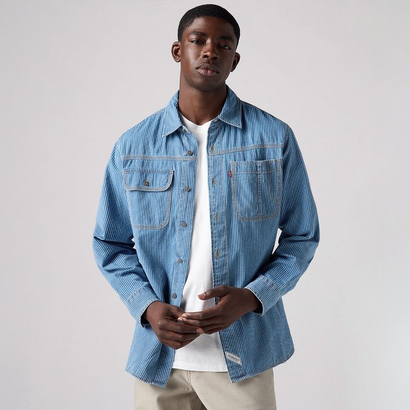 LEVIS - Camisa de jean Hombre Manga larga Recto Levis
