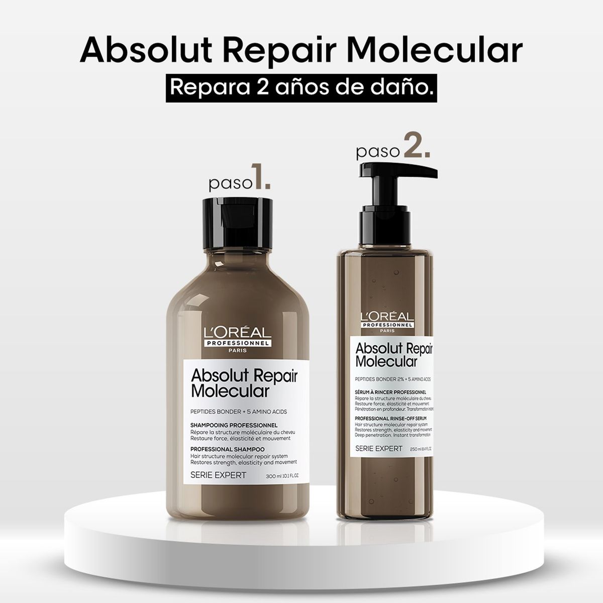 LOREAL PROFESSIONNEL - Shampoo Pack Arm 2025 Madres LOREAL PROFESSIONAL: Incluye Shampoo y Tratamiento termoprotector