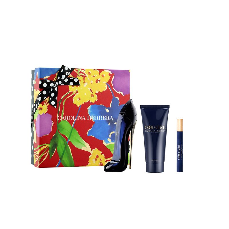 CAROLINA HERRERA - Set de Perfume Mujer Carolina Herrera Perfume Good Girl EDP 80ml, loción Good Girl 100ml, Perfume Good Girl EDP 10ml