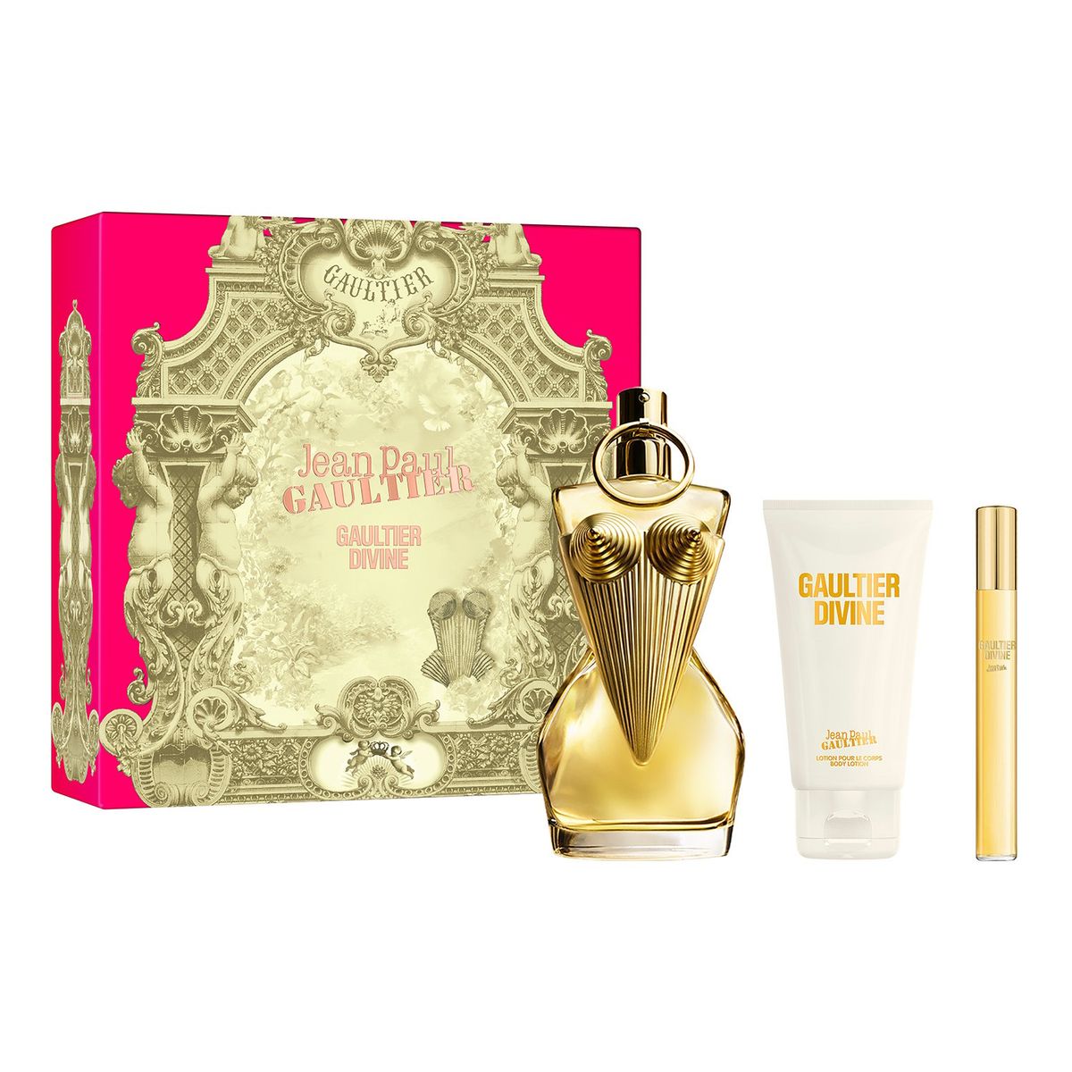 JEAN PAUL GAULTIER - Set de Perfume Mujer Jean Paul Gaultier Perfume Gaultier Divine Eau parfum 100 ml + Loción Corporal Lotion Pour Le Corps 75 ml + Gaultier Divine Eau parfum 10 ml 