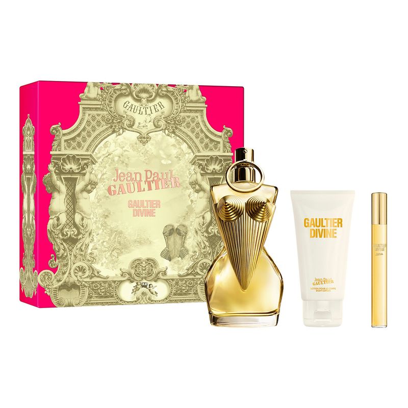 JEAN PAUL GAULTIER - Set de Perfume Mujer Jean Paul Gaultier Perfume Gaultier Divine EDP 100 ml + Loción Corporal Lotion Pour Le Corps 75 ml +  Gaultier Divine EDP 10 ml