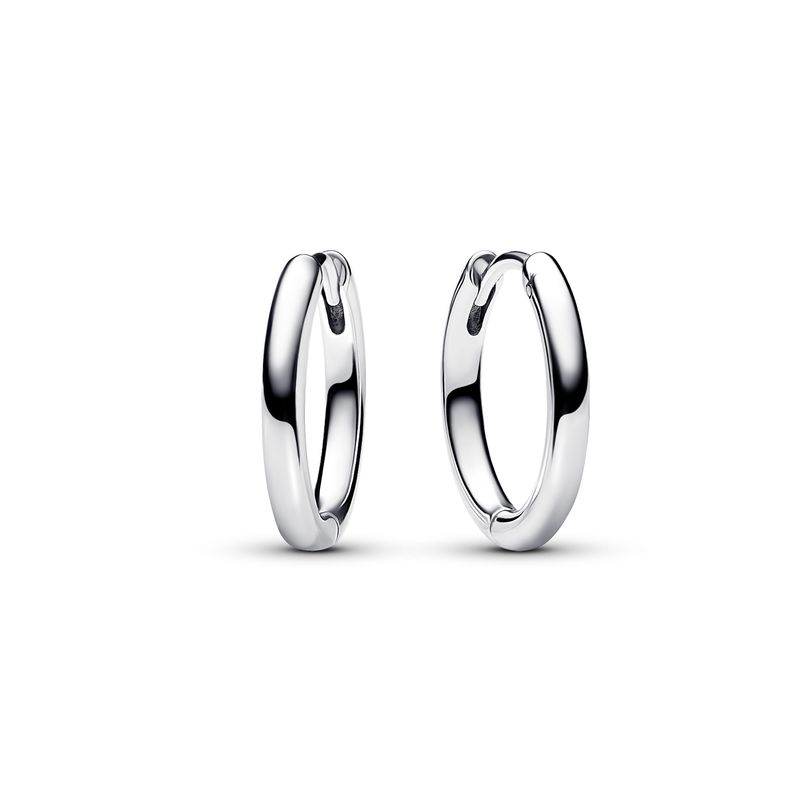 PANDORA - Aretes de Aro de 18 mm Pandora Moments para Charms Plata Esterlina