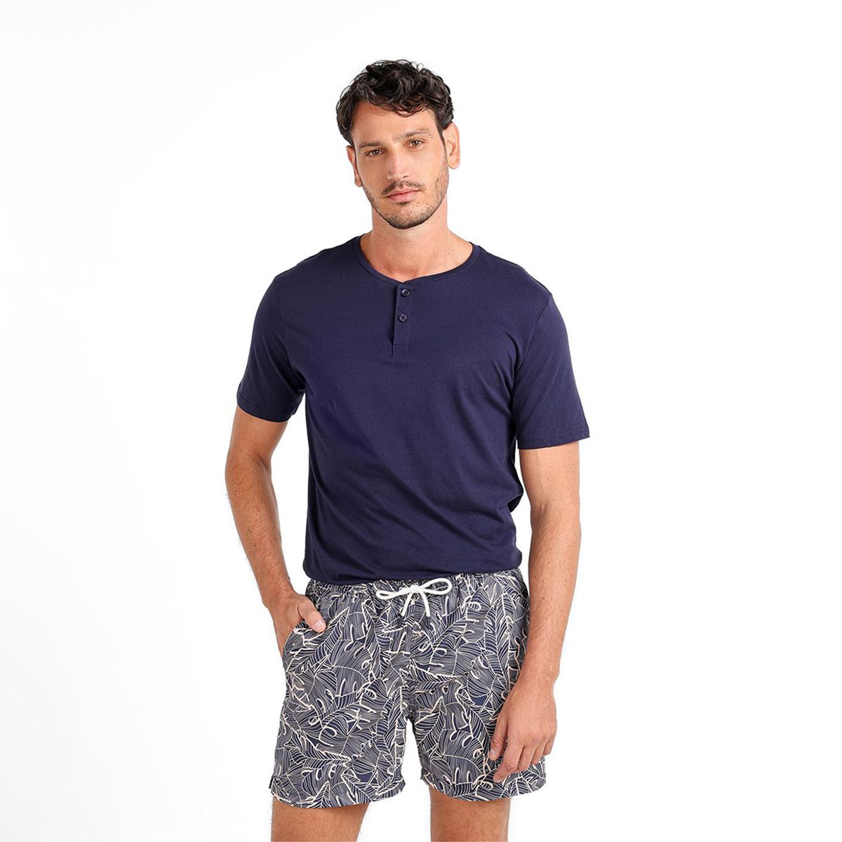 BASEMENT - Pantaloneta de baño Hombre de Poliéster Con Forro Basement