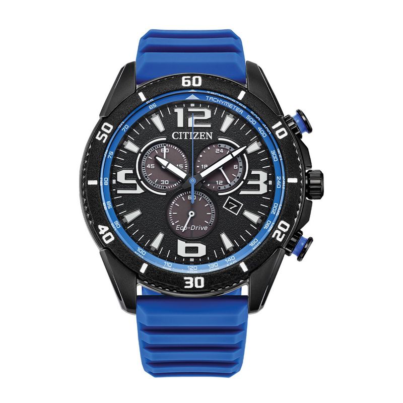 CITIZEN - Reloj Citizen Hombre Eco-Drive. Reloj Silicona Azul AT2586-05E