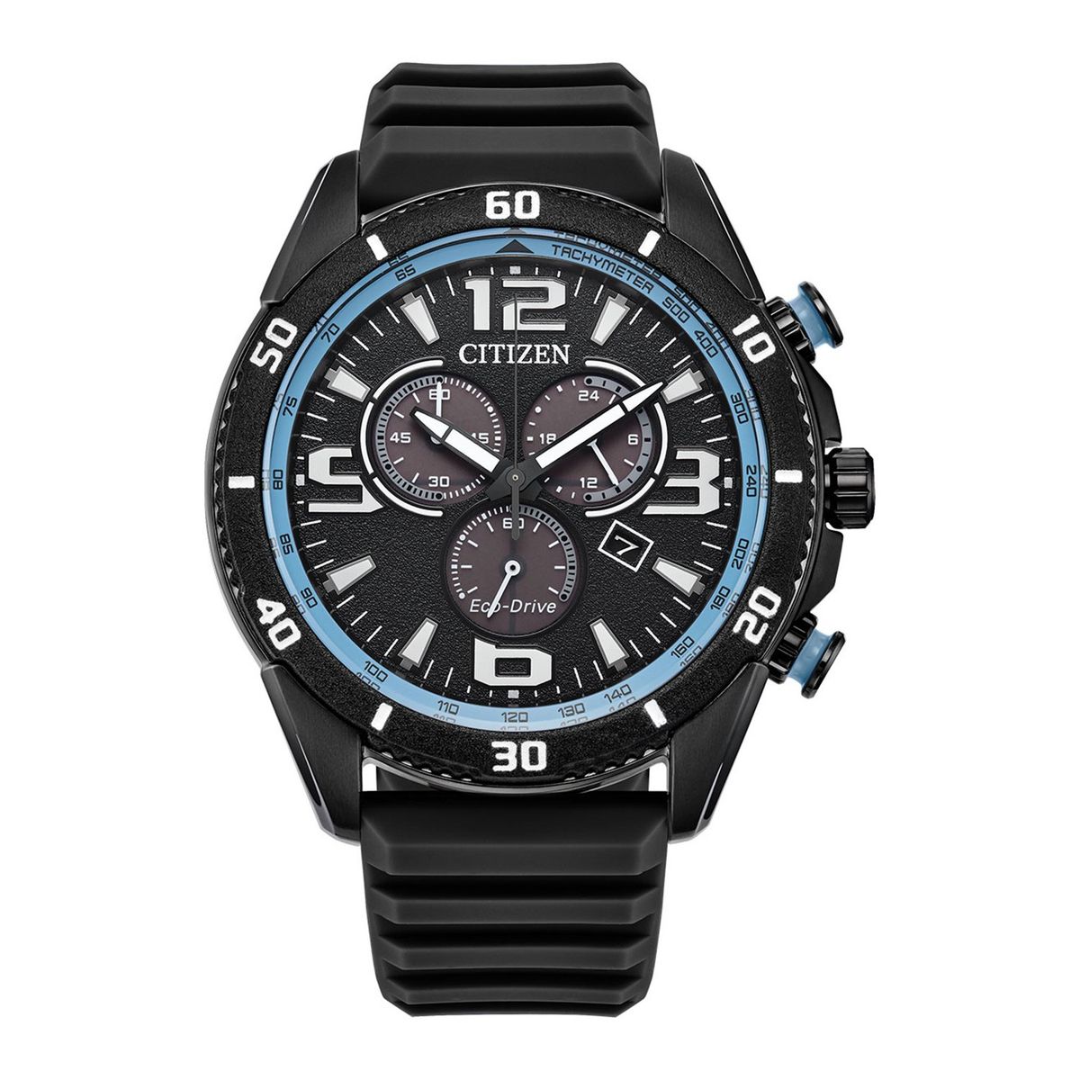 CITIZEN - Reloj Citizen Hombre Eco-Drive. Reloj Silicona Negro AT2587-02E