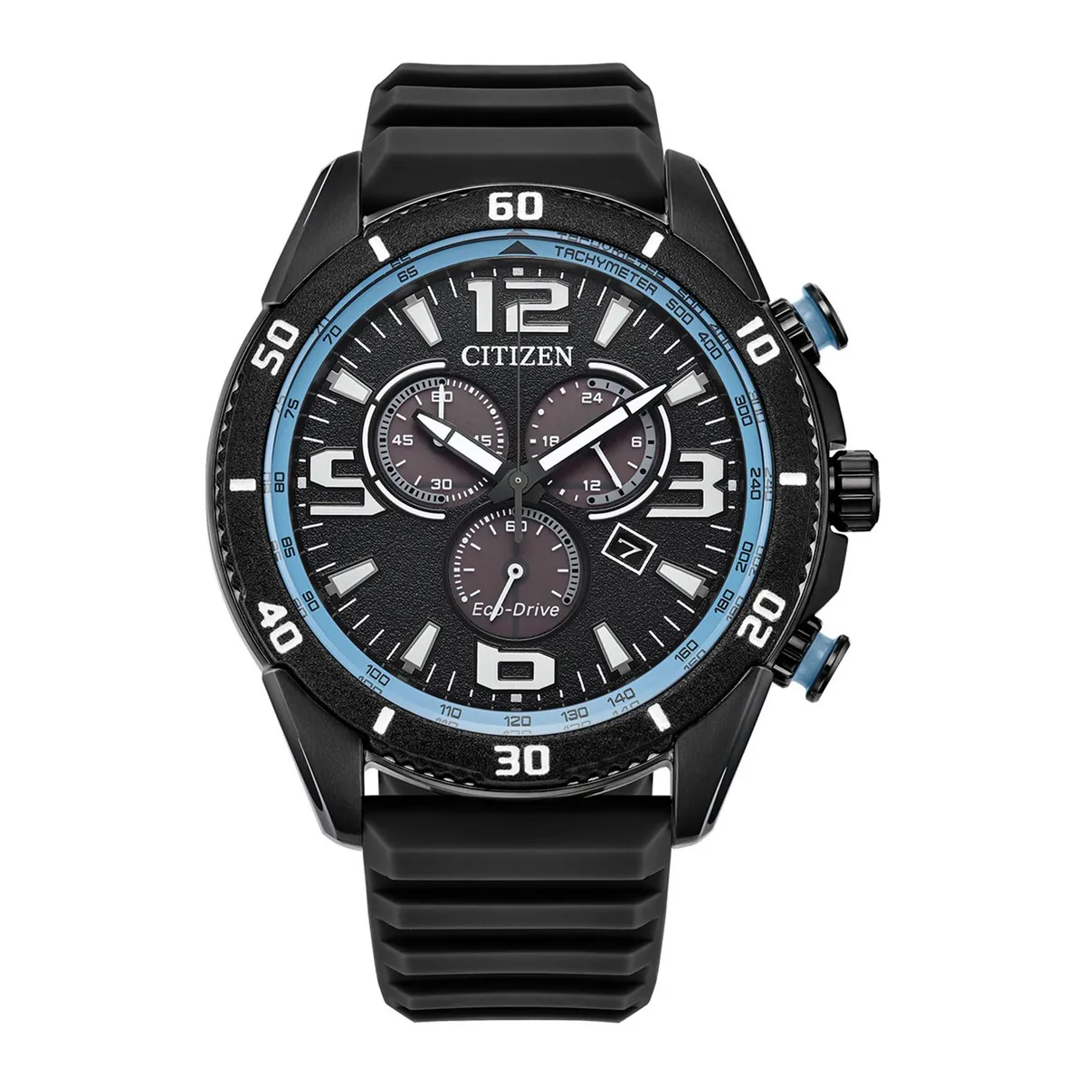 CITIZEN - Reloj Citizen Hombre Eco-Drive. Reloj Silicona Negro AT2587-02E