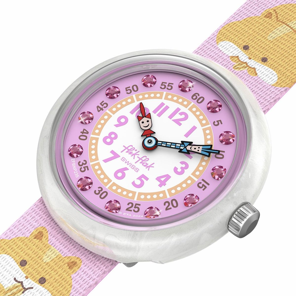FLIK FLAK - Reloj Flik Flak Niña Cuddly Hamster. Reloj Plastico Rosado ZFBNP235