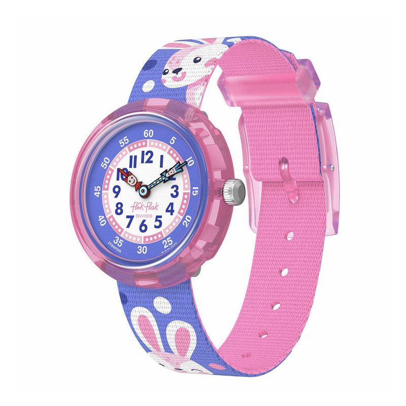 FLIK FLAK - Reloj Flik Flak Niña Peek a Bunny. Reloj Textil Azul ZFBNP236