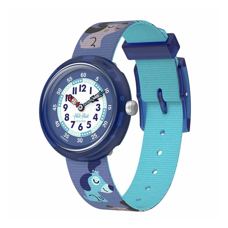 FLIK FLAK - Reloj Flik Flak Niño Cutie Puppy. Reloj Plastico Azul