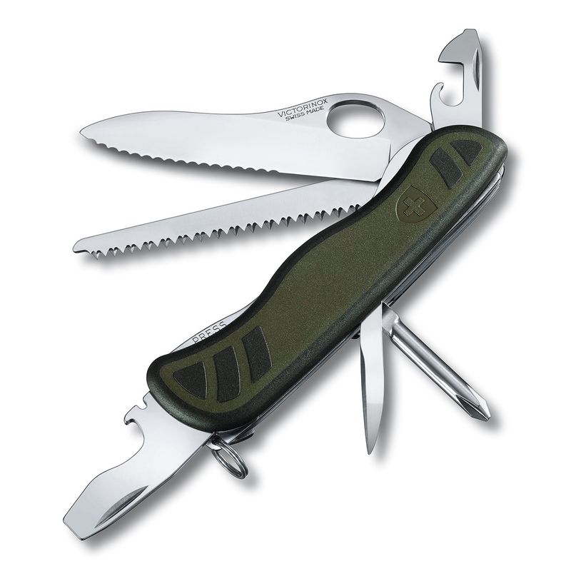 VICTORINOX - Navaja Grande Suiza Del Soldado 08 Verde Victorinox - 0.8461.MWCH
