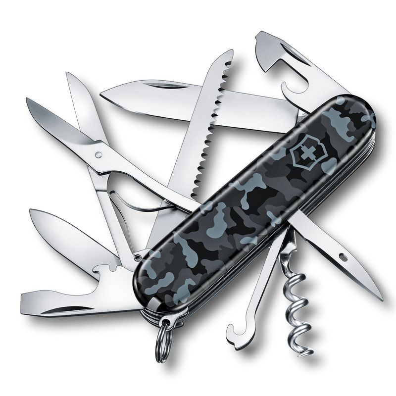 VICTORINOX - Navaja Mediana Suiza Huntsman  Gris camuflado Victorinox - 1.3713.942