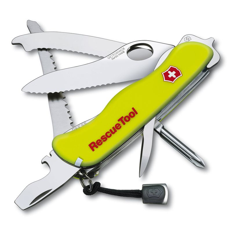 VICTORINOX - Navaja Mediana Suiza Rescue Tool Amarillo Fluorescente Victorinox - 0.8623.MWN