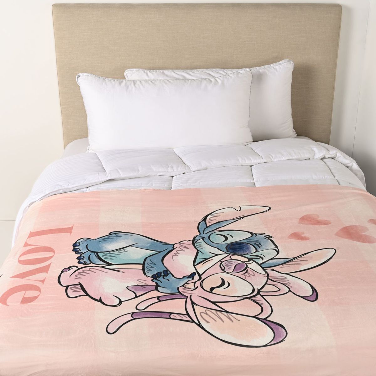 DISNEY - Manta Stitch Rosado 130x150 cm Disney