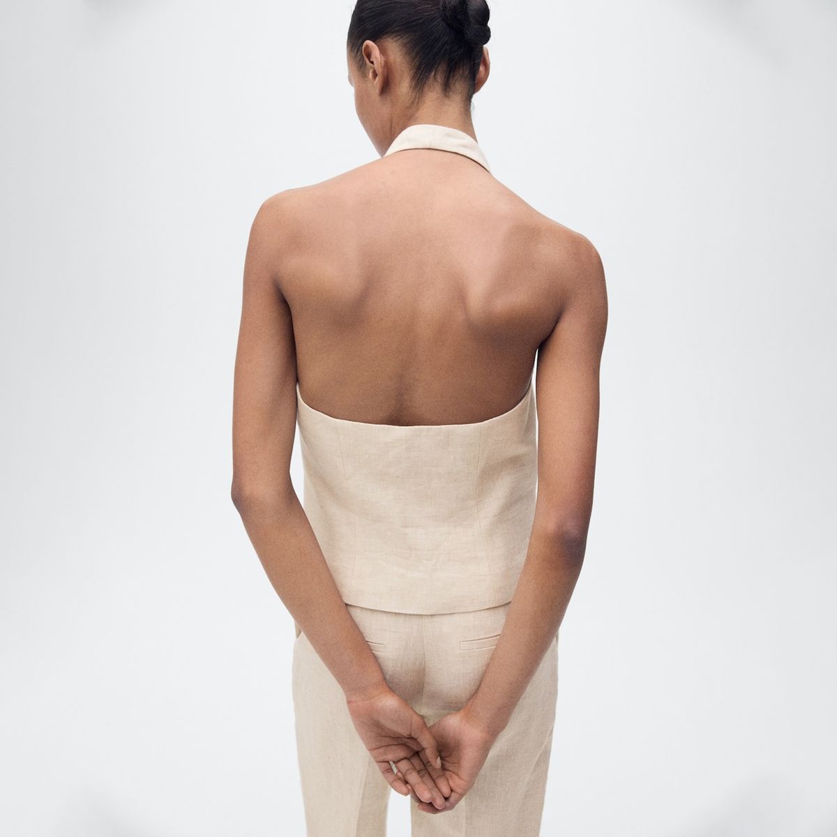 MANGO - Chaleco Mujer de Lino MANGO