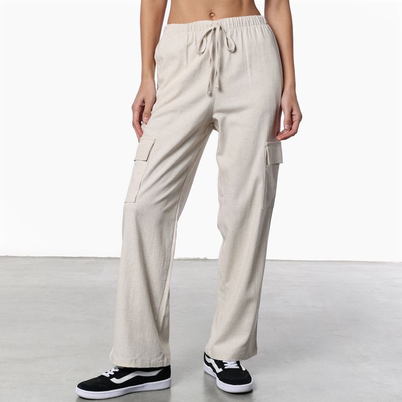 DENIMLAB - Pantalón Cargo Mujer Tiro medio Denimlab