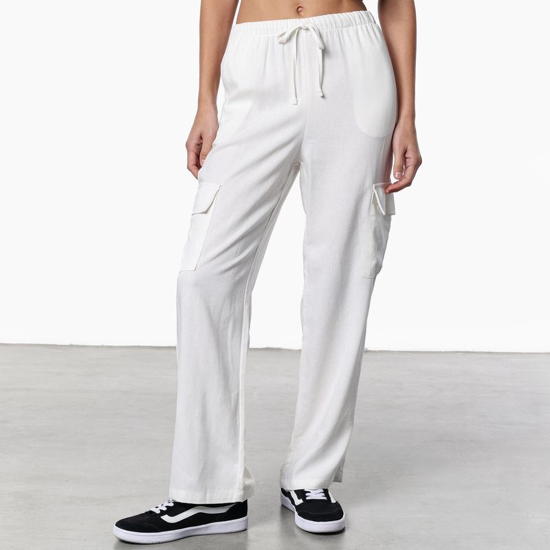 DENIMLAB - Pantalón Cargo Mujer Tiro medio Denimlab