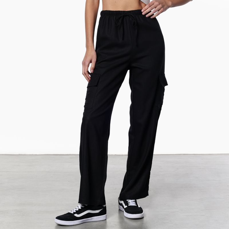 DENIMLAB - Pantalón Cargo Mujer Tiro medio Denimlab