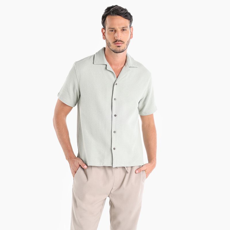 BASEMENT - Camisa Hombre Manga larga Recto Basement