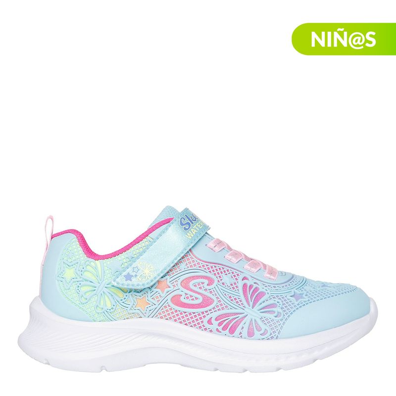 SKECHERS - Tenis moda Skechers Jumpsters 2.0 Butterfly Niña con Velcro