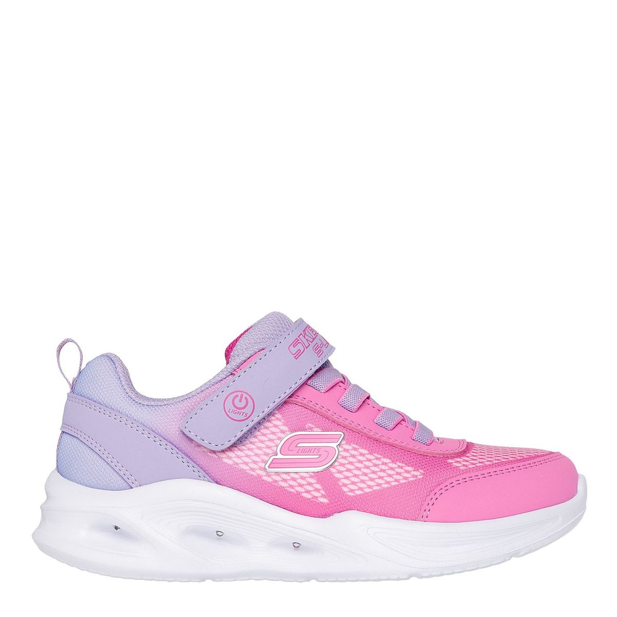 SKECHERS - Tenis con luces Skechers Sola Glow Niña con Velcro