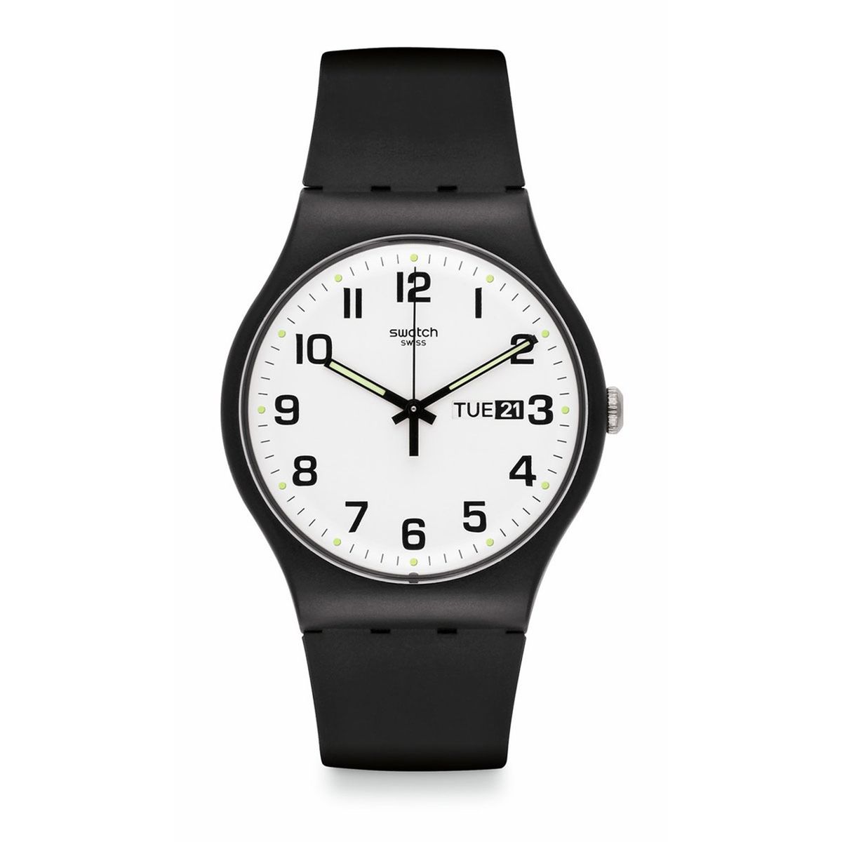 SWATCH - Reloj Swatch Unisex Twice Again. Reloj Plástico Negro SO29B703