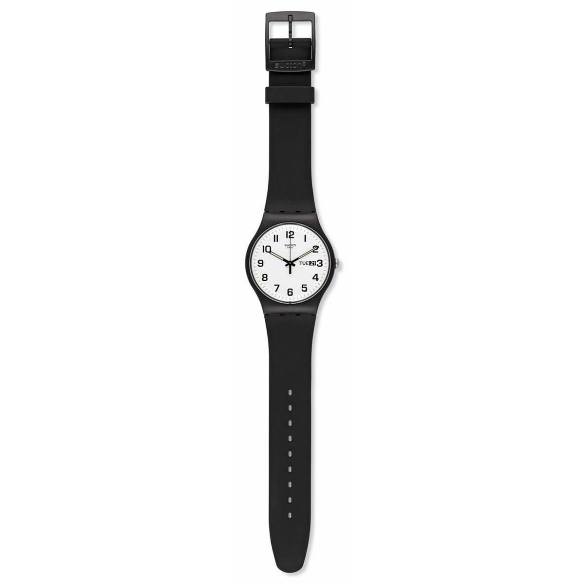 SWATCH - Reloj Swatch Unisex Twice Again. Reloj Plástico Negro SO29B703