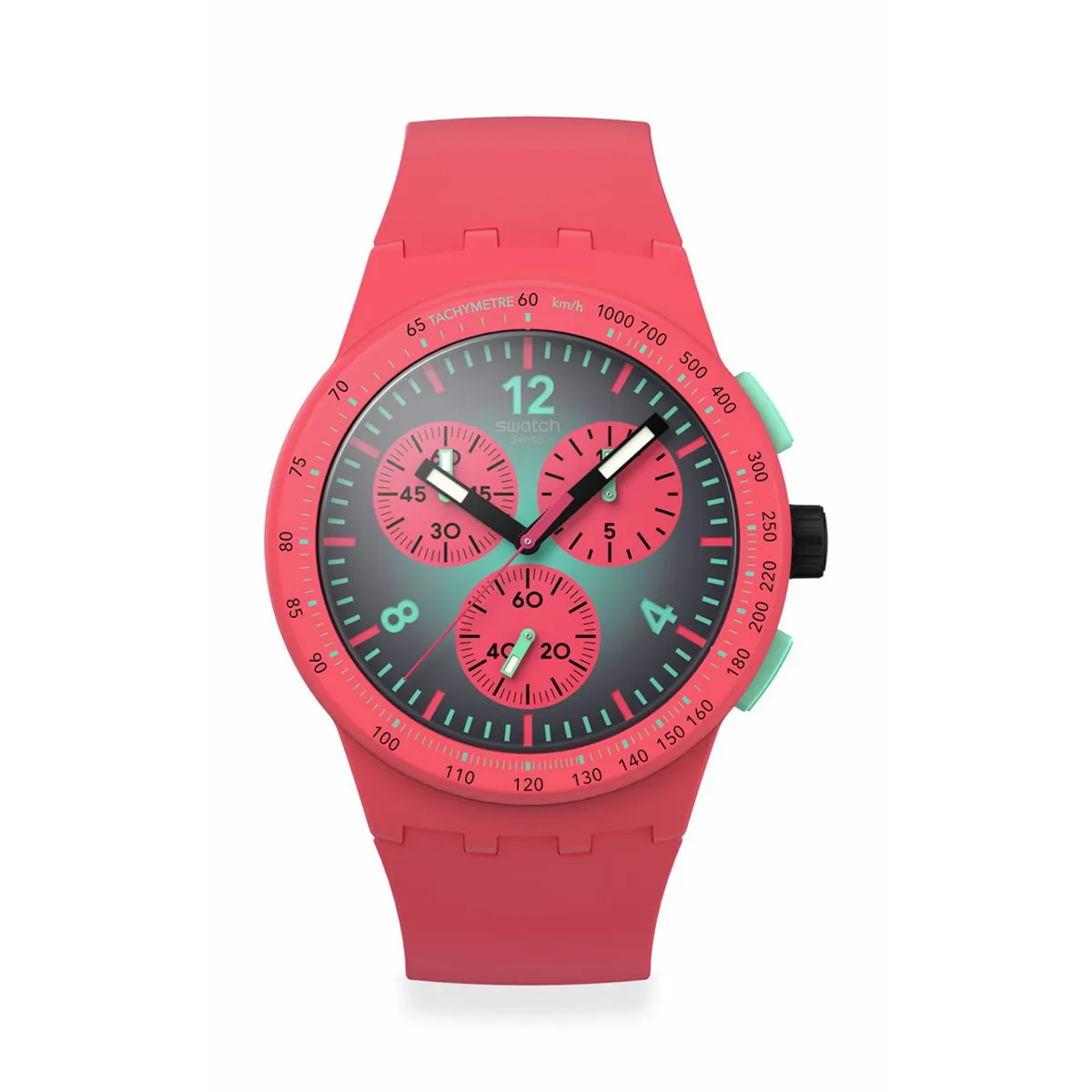 SWATCH - Reloj Swatch Unisex Paradiso Kinetiko. Reloj Silicona Rosado SUSP100