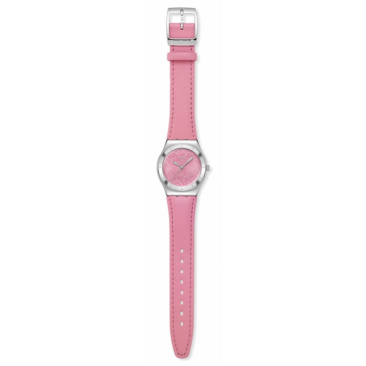 SWATCH - Reloj Swatch Unisex Pink Petal Promise. Reloj Cuero Rosado YLS234