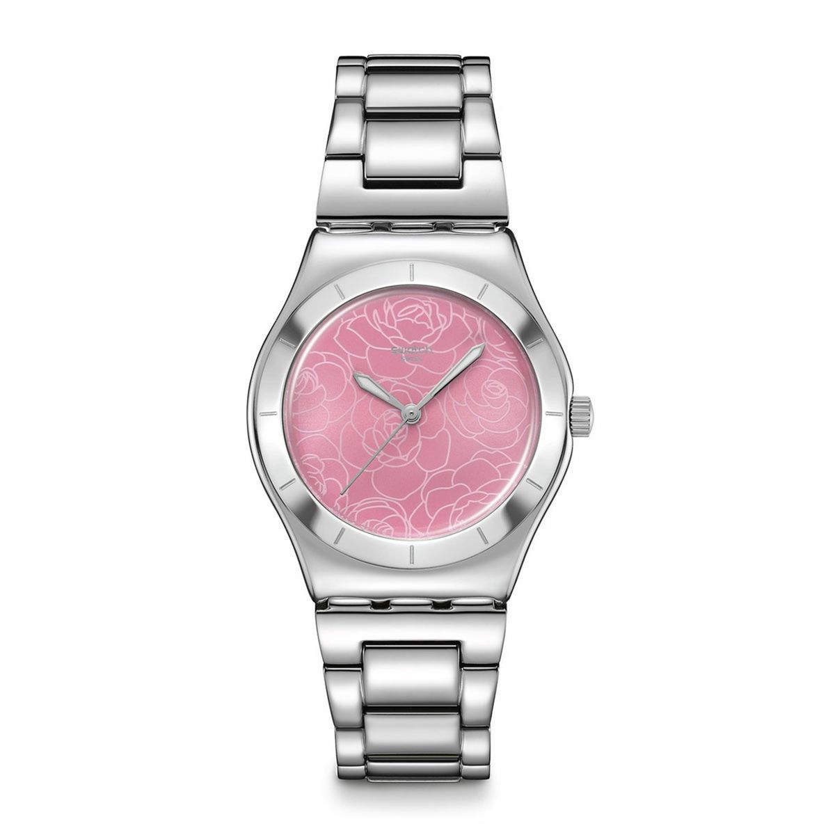 SWATCH - Reloj Swatch Unisex Petal Charm. Reloj Acero Inoxidable Plateado YLS234G