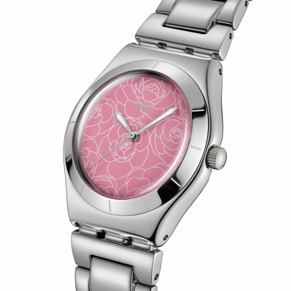 SWATCH - Reloj Swatch Unisex Petal Charm. Reloj Acero Inoxidable Plateado YLS234G