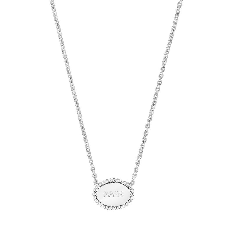 TOUS - Collar corto de plata placa TOUS Mama