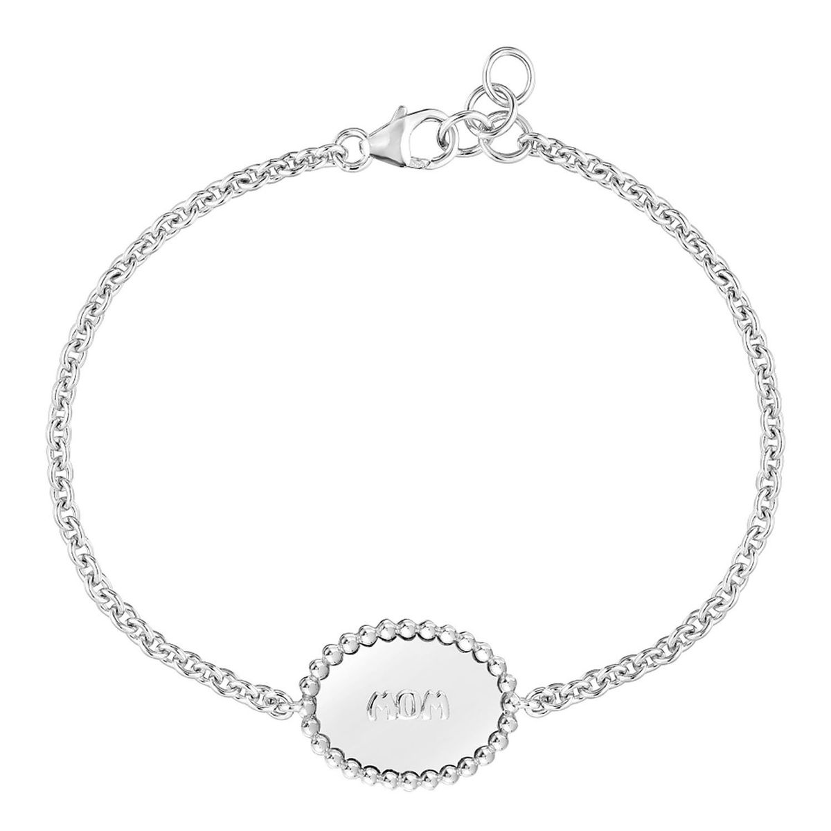 TOUS - Pulsera cadena de plata placa TOUS Mom
