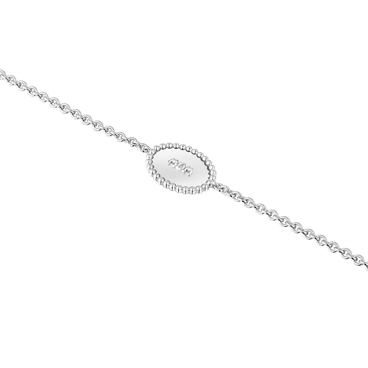 TOUS - Pulsera cadena de plata placa TOUS Mom