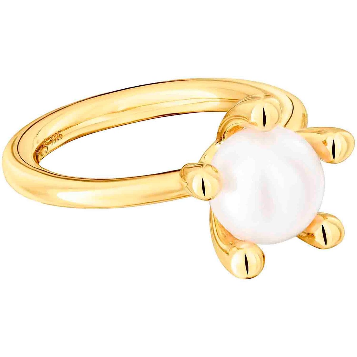 TOUS - Anillo con baño de oro 18 kt sobre plata y perla cultivada TOUS Garden