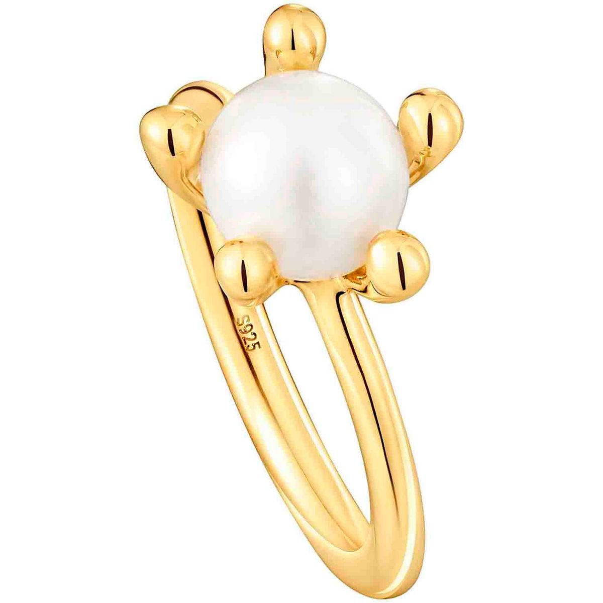 TOUS - Anillo con baño de oro 18 kt sobre plata y perla cultivada TOUS Garden