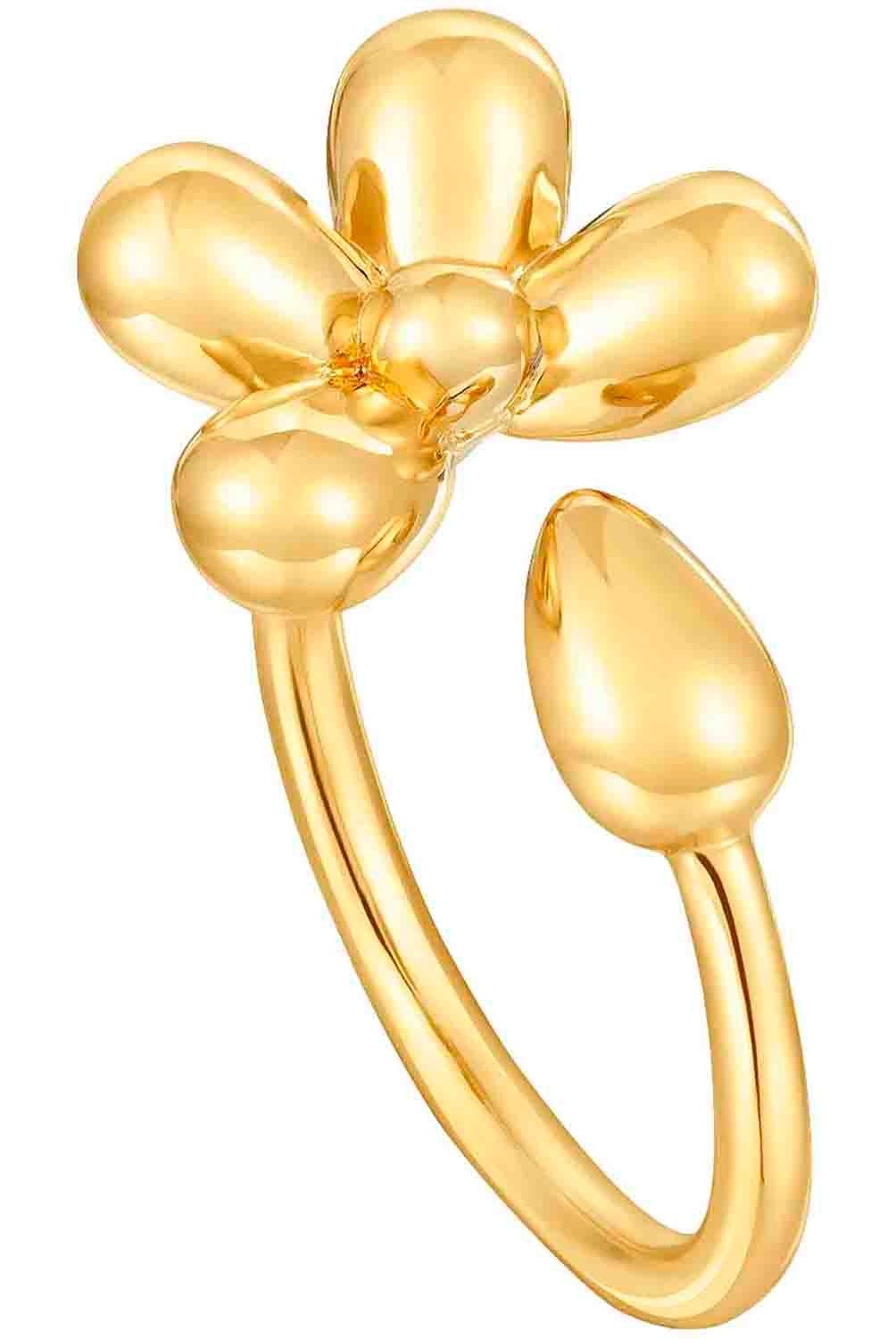 TOUS - Anillo abierto con baño de oro de 18 kt sobre plata Daisy