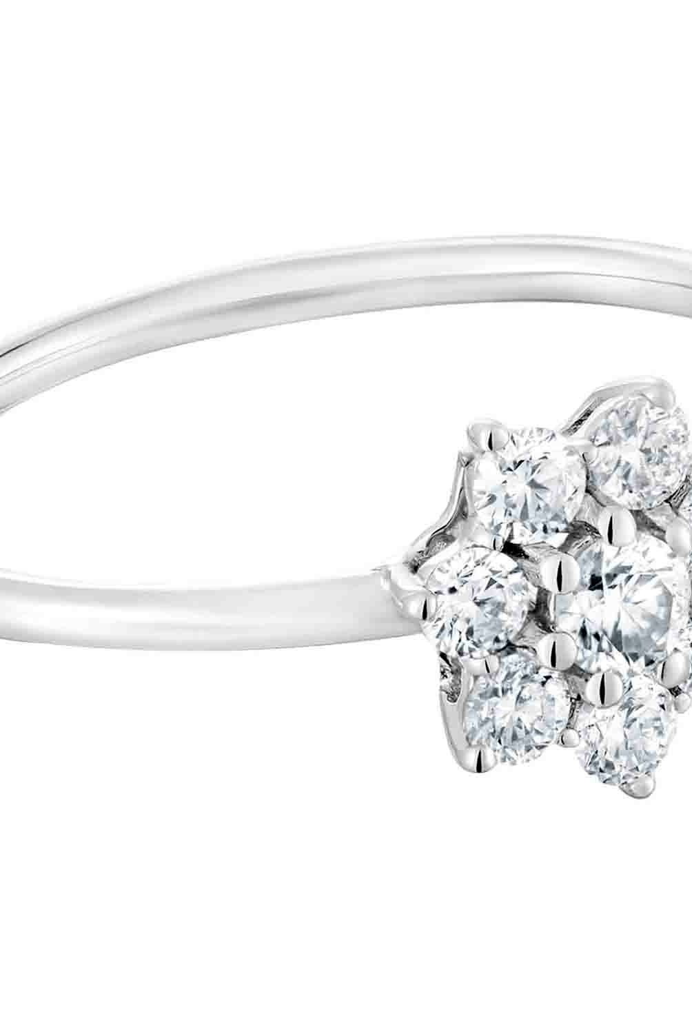 TOUS - Anillo de oro blanco y diamante Daisy