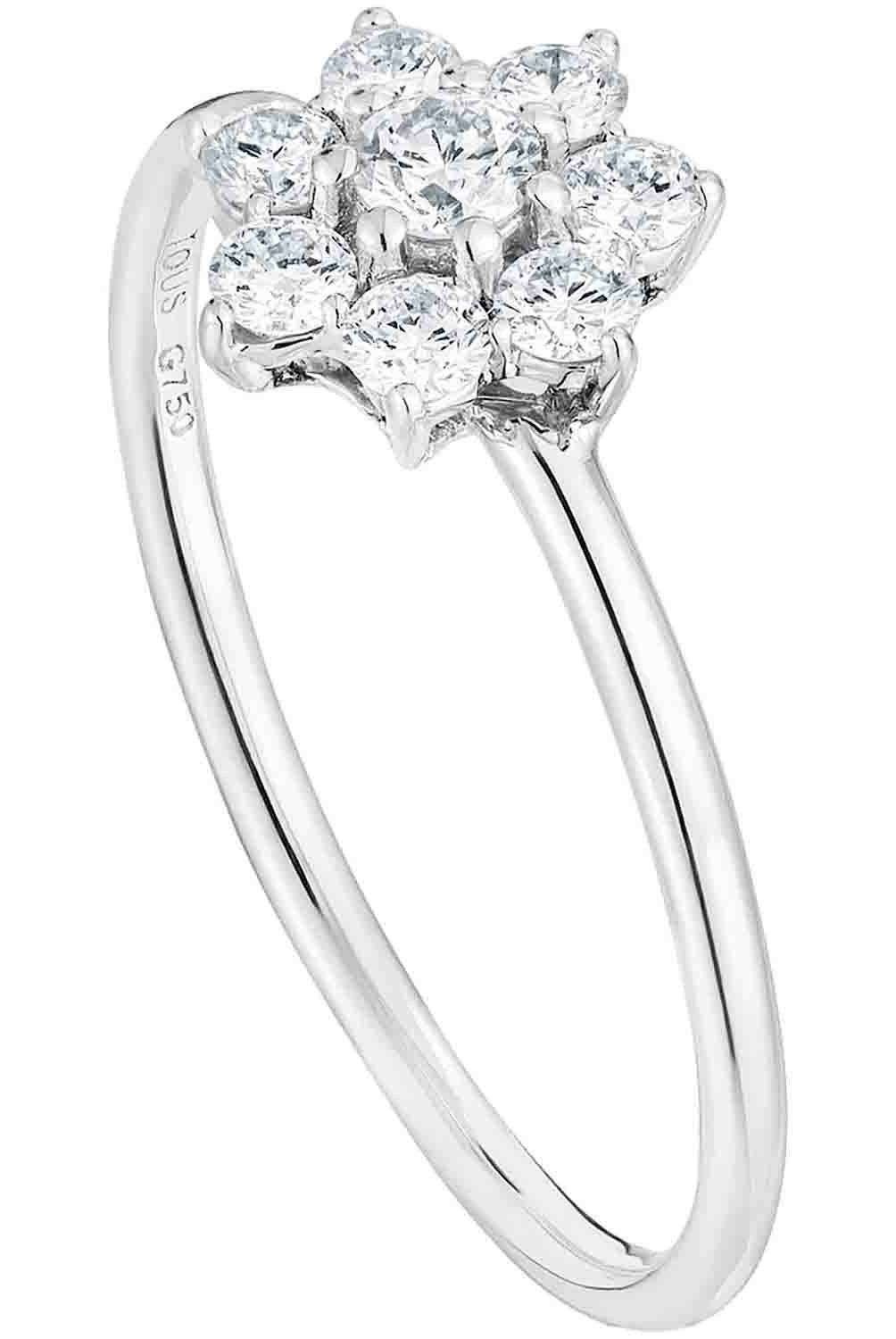TOUS - Anillo de oro blanco y diamante Daisy