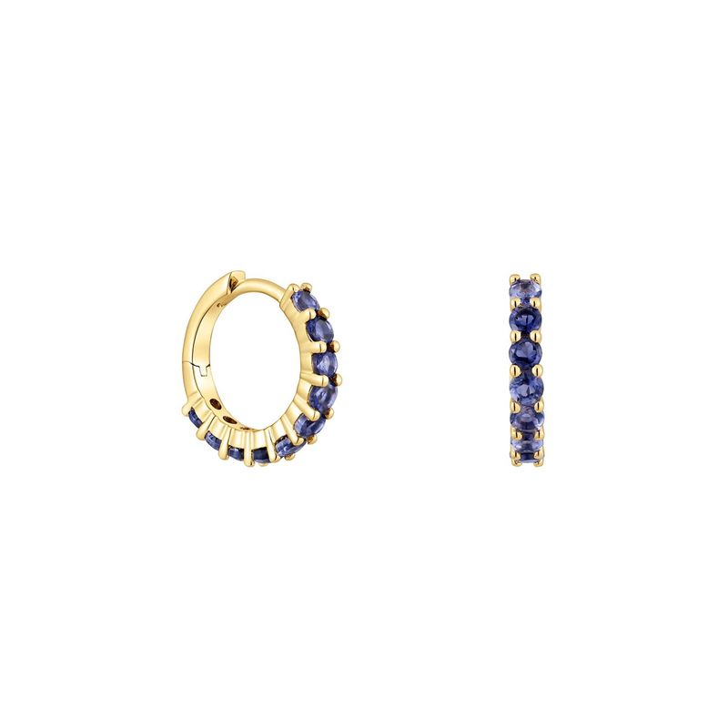 TOUS - Aretes aro de oro y iolitas Daisy