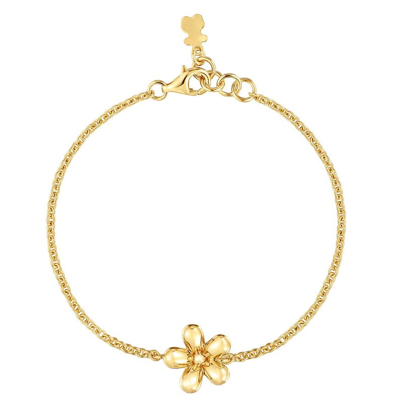 TOUS - Pulsera cadena con baño de oro de 18 kt sobre plata Daisy