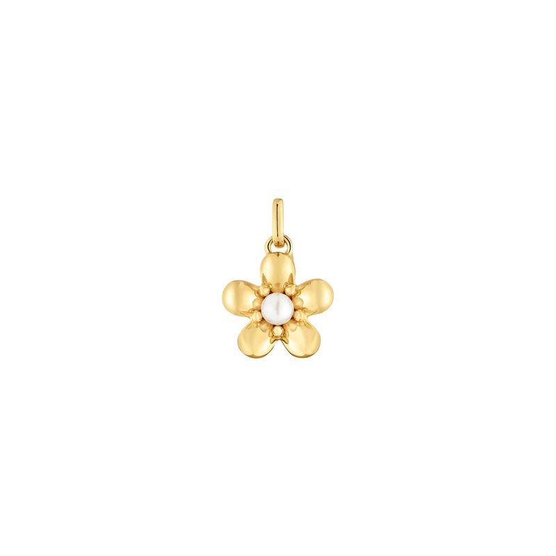 TOUS - Dije de oro y perlas cultivadas 10 mm Daisy