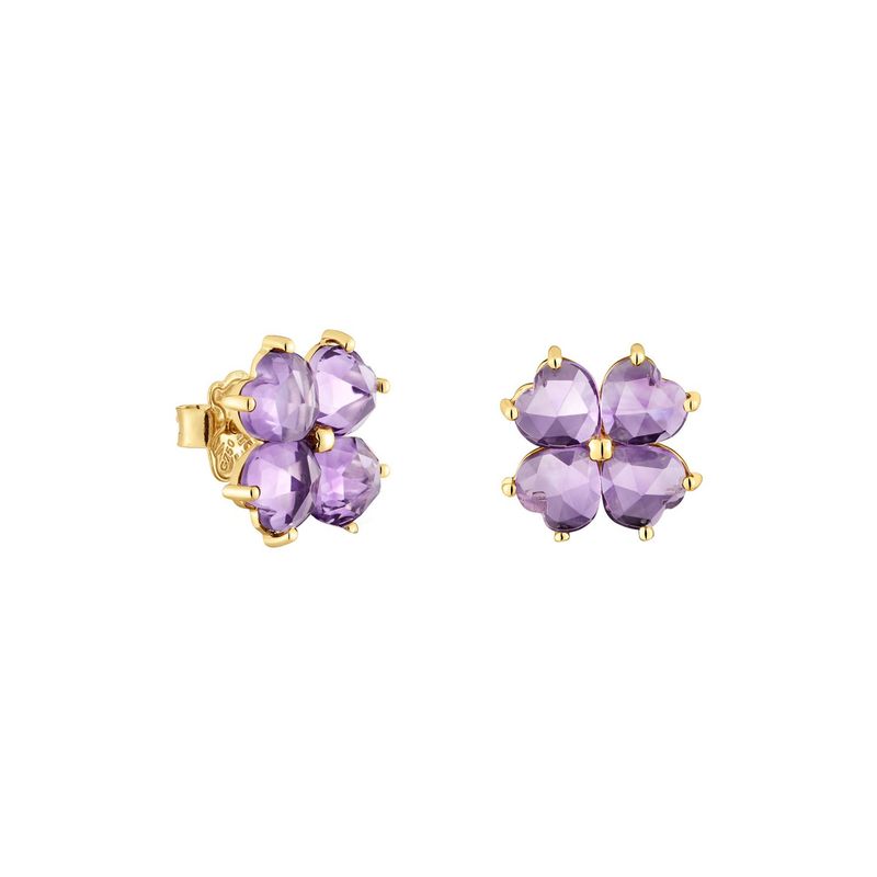 TOUS - Aretes de oro y amatista Daisy