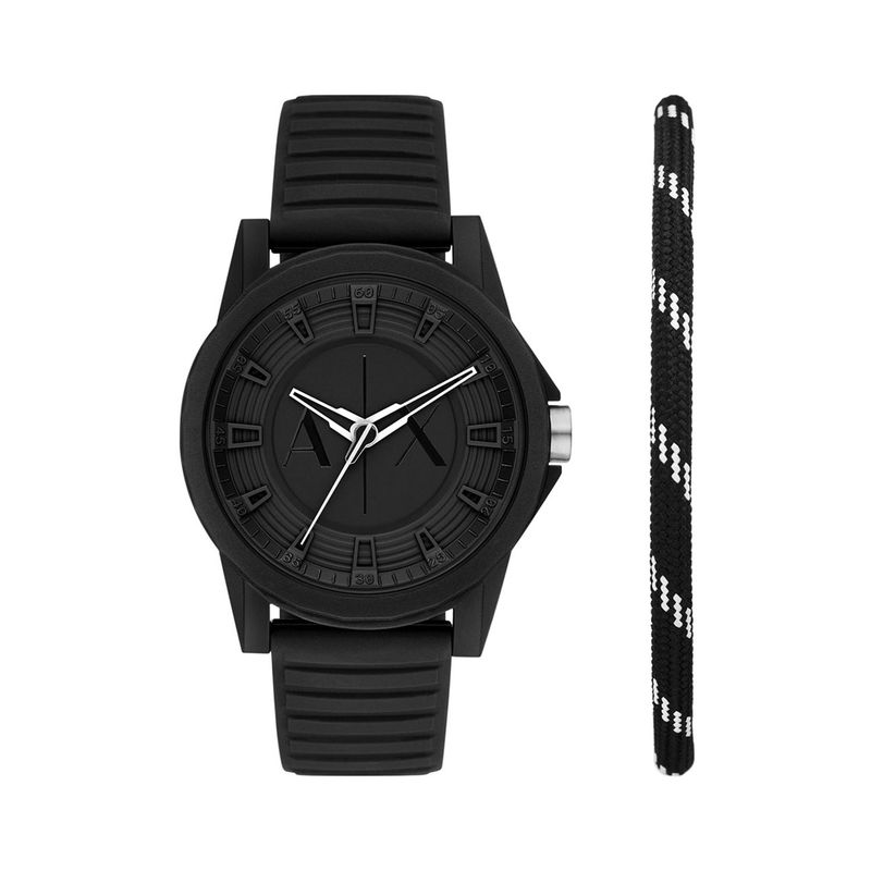 ARMANI - Reloj Armani Exchange Hombre Outerbanks. Reloj Silicona Negro AX7159SET