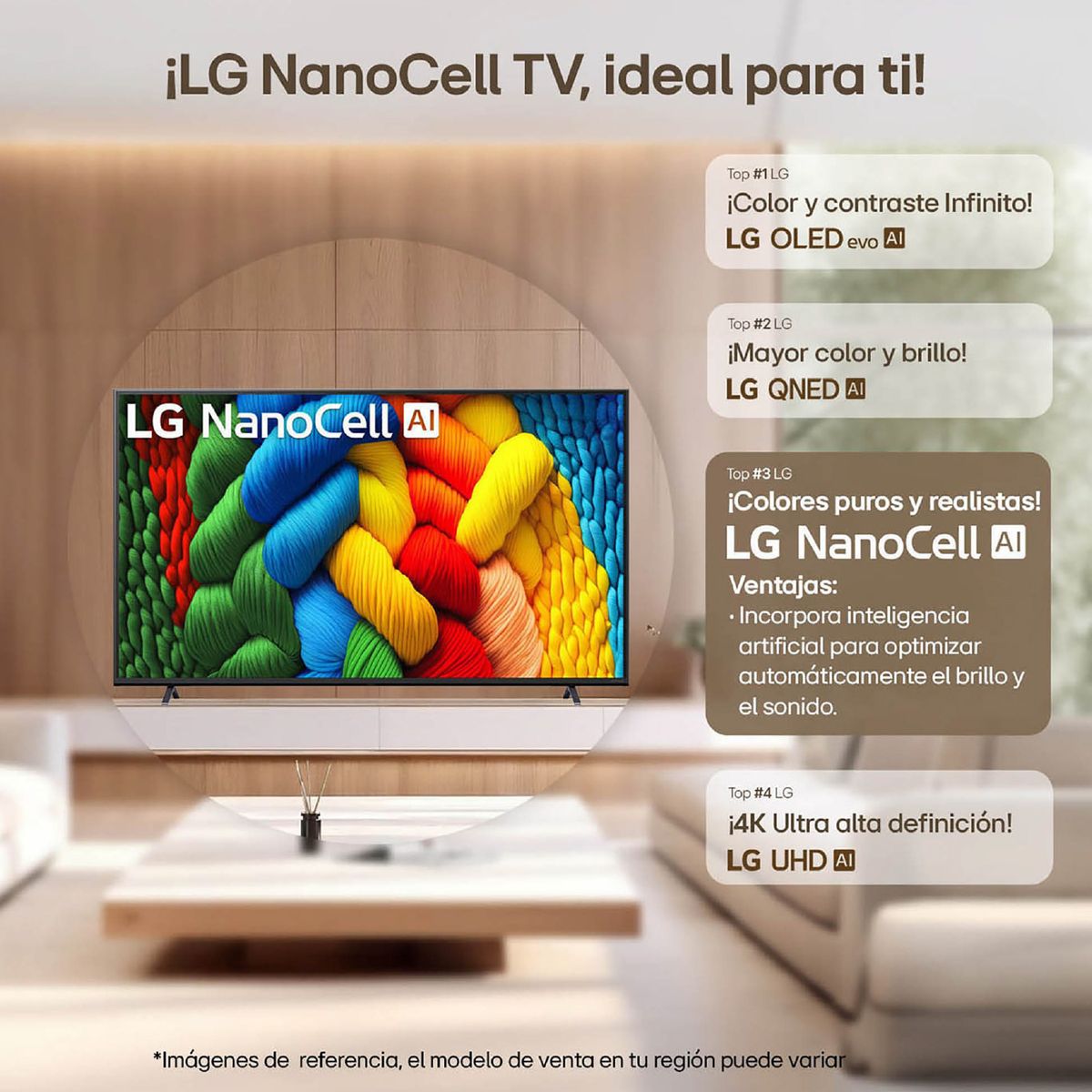 LG - Televisor LG | 75 pulgadas | 4K Ultra HD | NANO CELL | 75NANO80ASAAWC