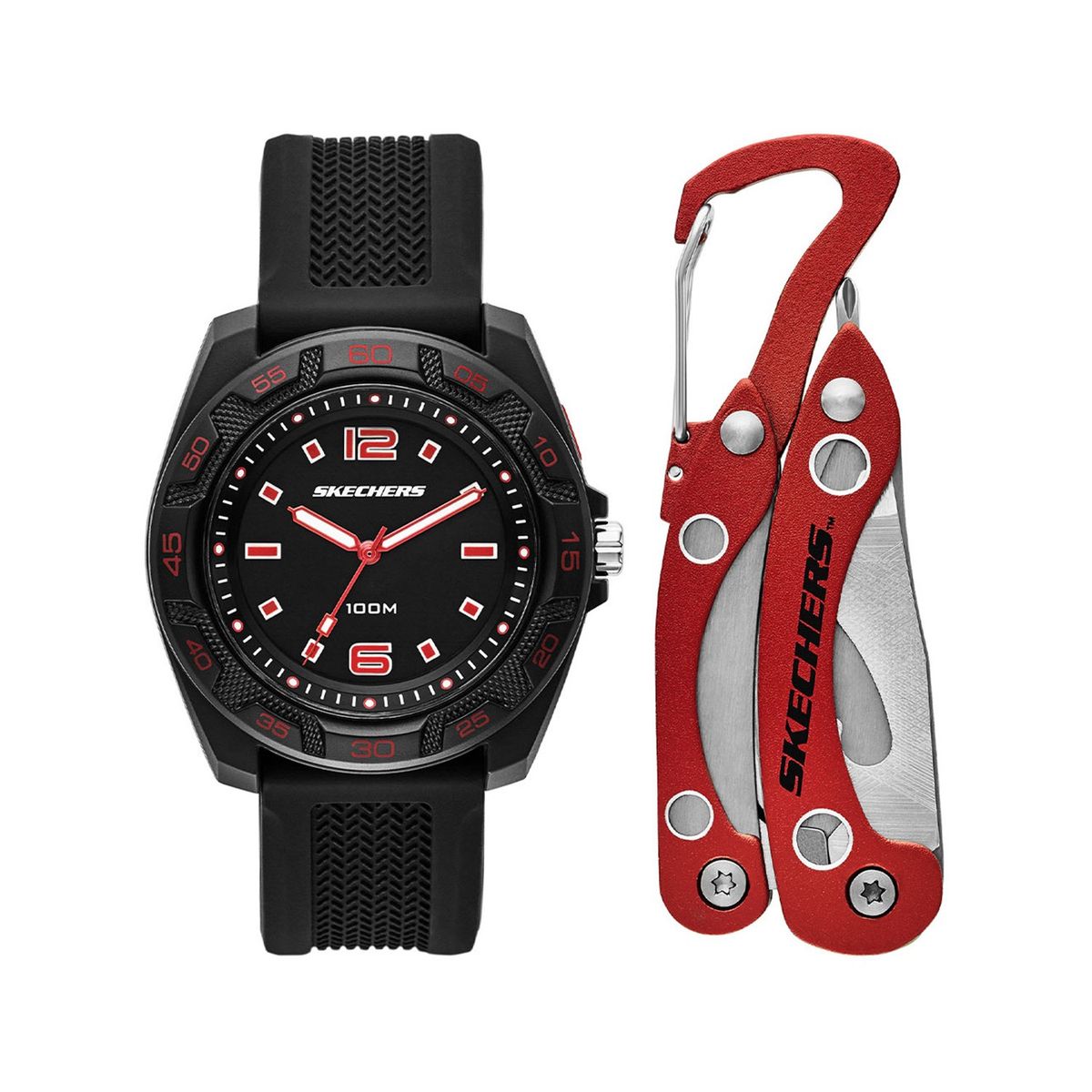 SKECHERS - Reloj Skechers Hombre Multi Tool Set. Reloj Silicona Negro SR8501